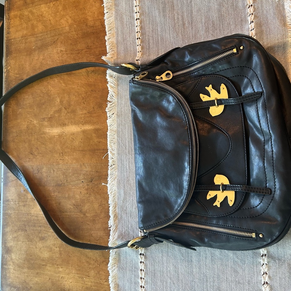 Marc Jacobs First Season Black Petal to the Metal Sasha with Paisley lining